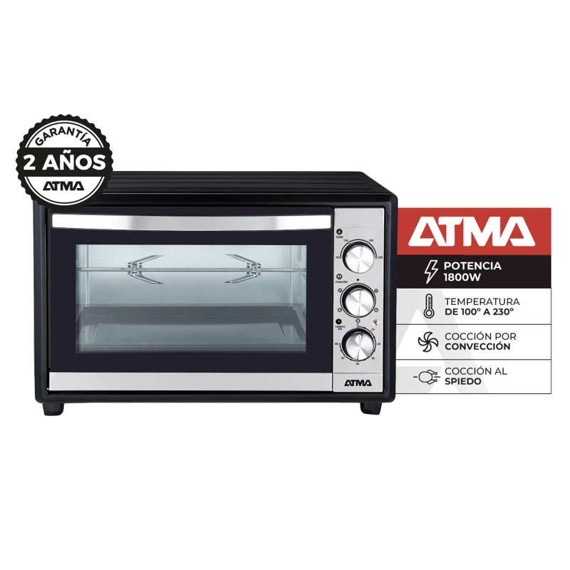 Horno Eléctrico  45 L 1800W con Grill y Spiedo - 2