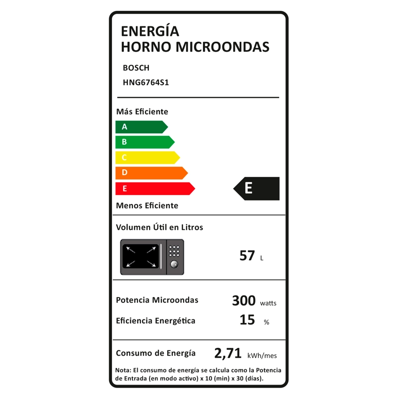 Horno Empotrable con Microondas 4D Hotair 67 L HNG6764S1 Dish Assist - 7
