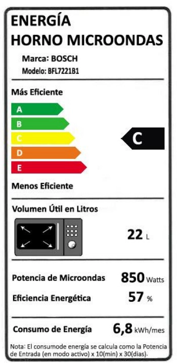 Microondas Empotrable 22 L BFL7221B1 - 7