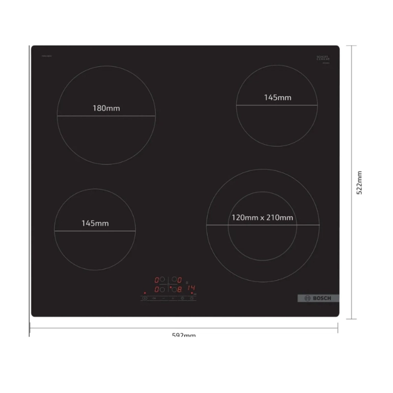 ENCIMERA VITROCERAMICA BOSCH PKF611BB8E 60 CM NEGRO - 5