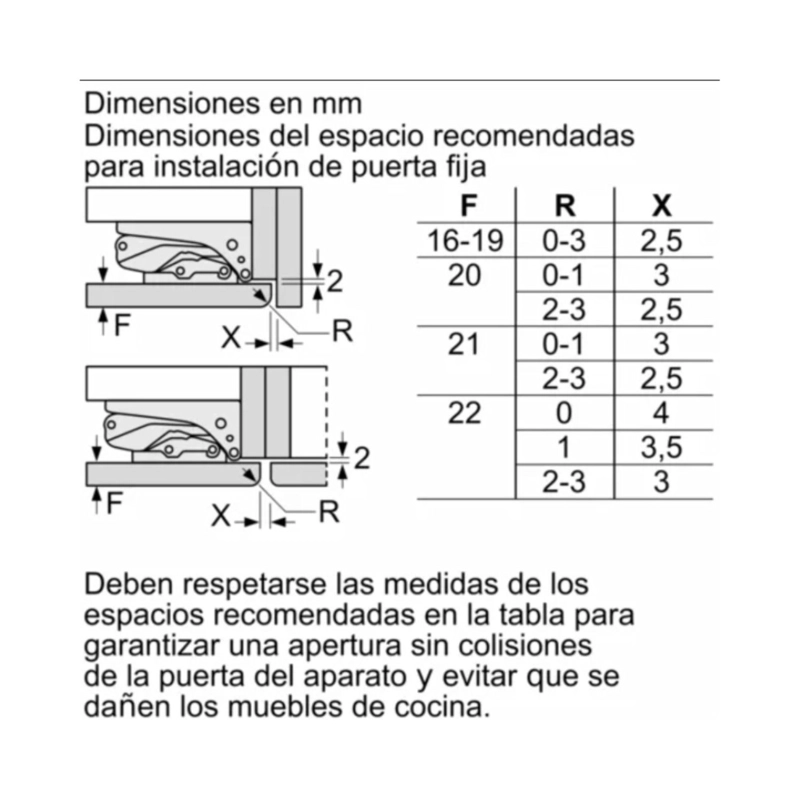 CONGELADOR INTEGRABLE BOSCH GIN81ACE0 212L NO FROST SERIE 6 - 6