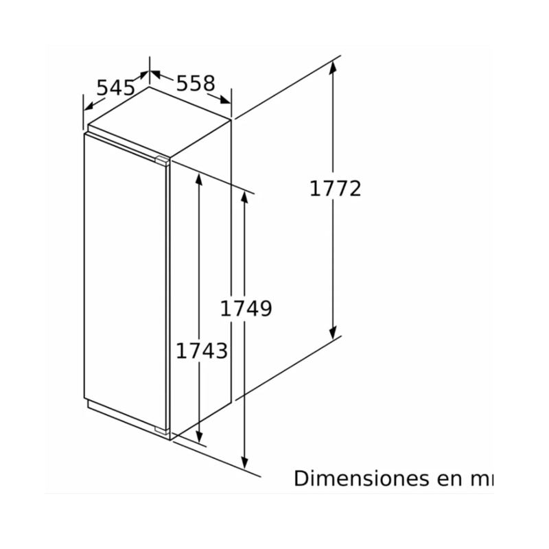 CONGELADOR INTEGRABLE BOSCH GIN81ACE0 212L NO FROST SERIE 6 - 7
