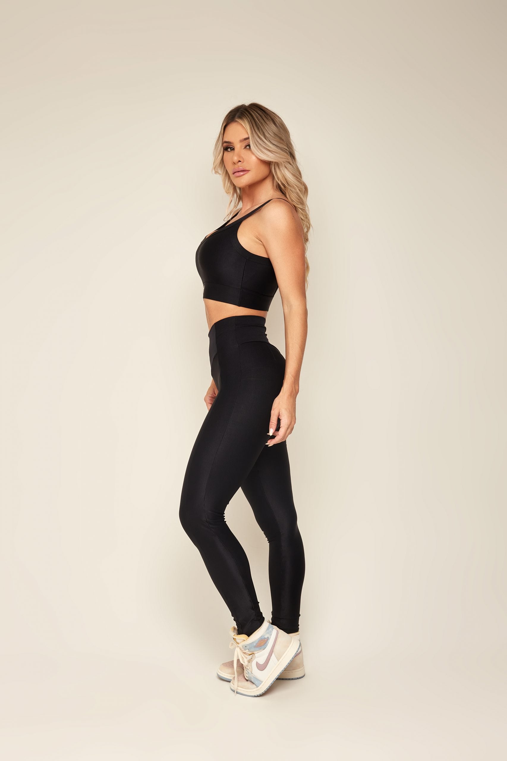 CONJUNTO DEPORTIVO MUJER LETSGYM NEGRO BRIGHT - 2