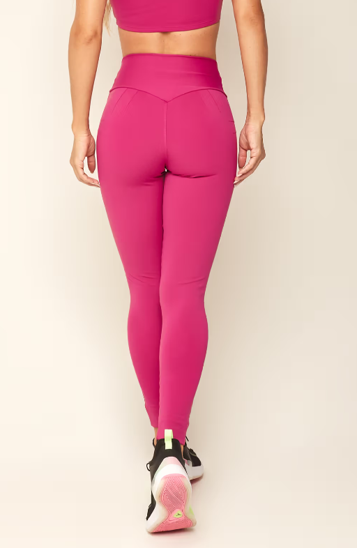 CALZA DEPORTIVA MUJER LETSGYM ROSA BASIC COLORS - 2
