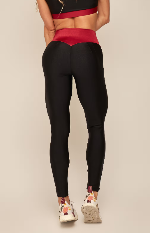 CALZA DEPORTIVA MUJER LETSGYM NEGRO FIGHTER - 2