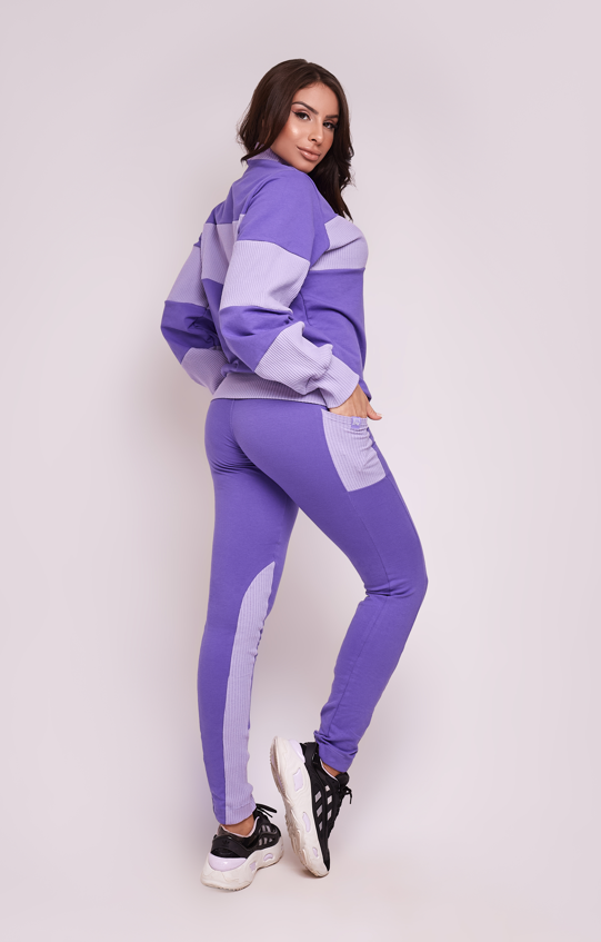 CONJUNTO MUJER LETSGYM LILA SELF COMFY - 2