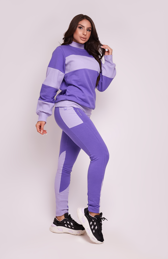 CONJUNTO MUJER LETSGYM LILA SELF COMFY - 3