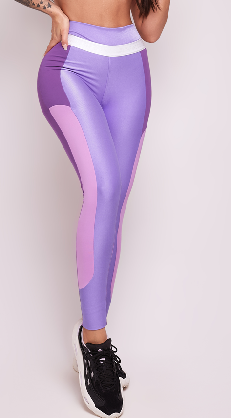 CALZA DEPORTIVA MUJER LETSGYM LILA LUMINA LESTGYM - 1