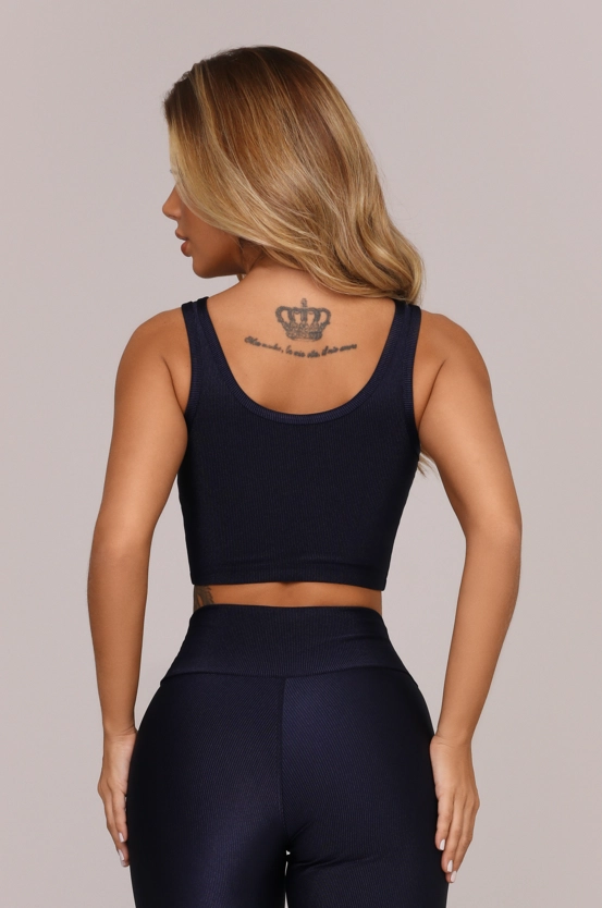 CROP TOP DEPORTIVO GOLD RIB LETSGYM - 2