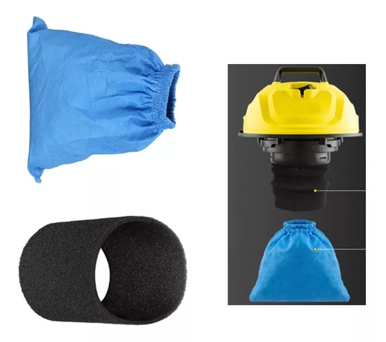 2 FILTROS MAS BOLSAS PARA KARCHER WD NT MV1 WD1 WD2 WD3 - 2
