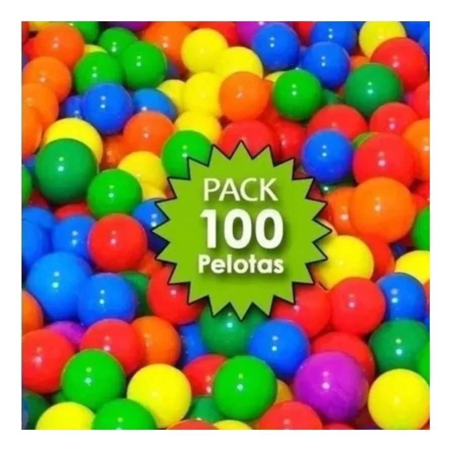 PELOTAS TOYSMYE PLASTICAS DE COLORES PARA BEBE PACK 100 UND - 2