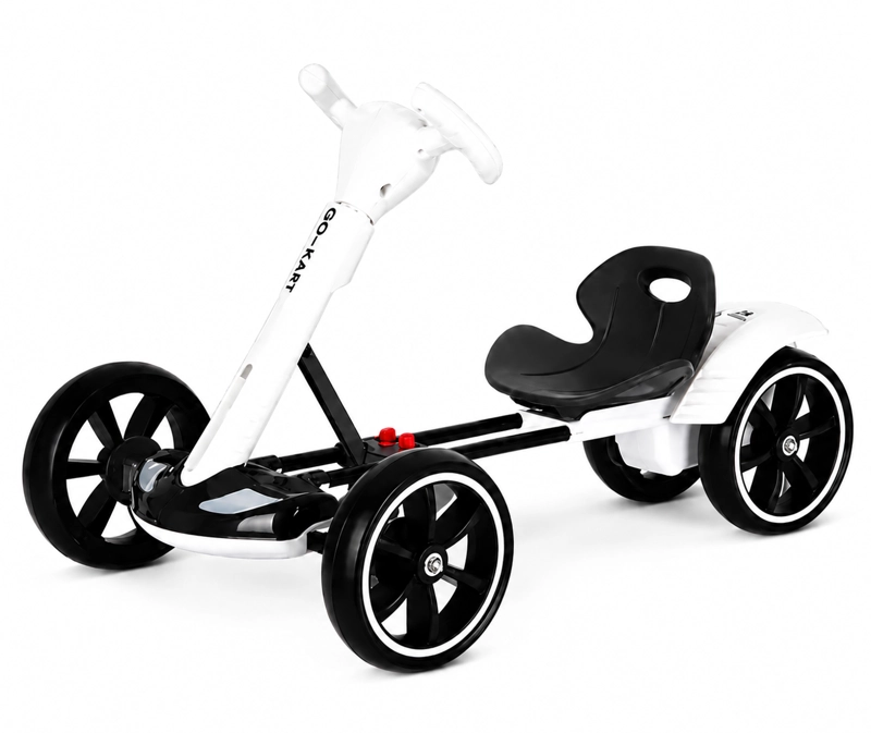 GO KART ELE CTRICO AJUSTABLE CON BLUETOOTH PARA NIÑOS BLANCO - 1