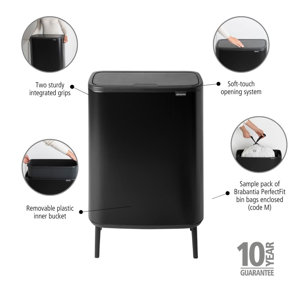 BASURERO BO TOUCH HI 60 LT MATT BLACK - 7