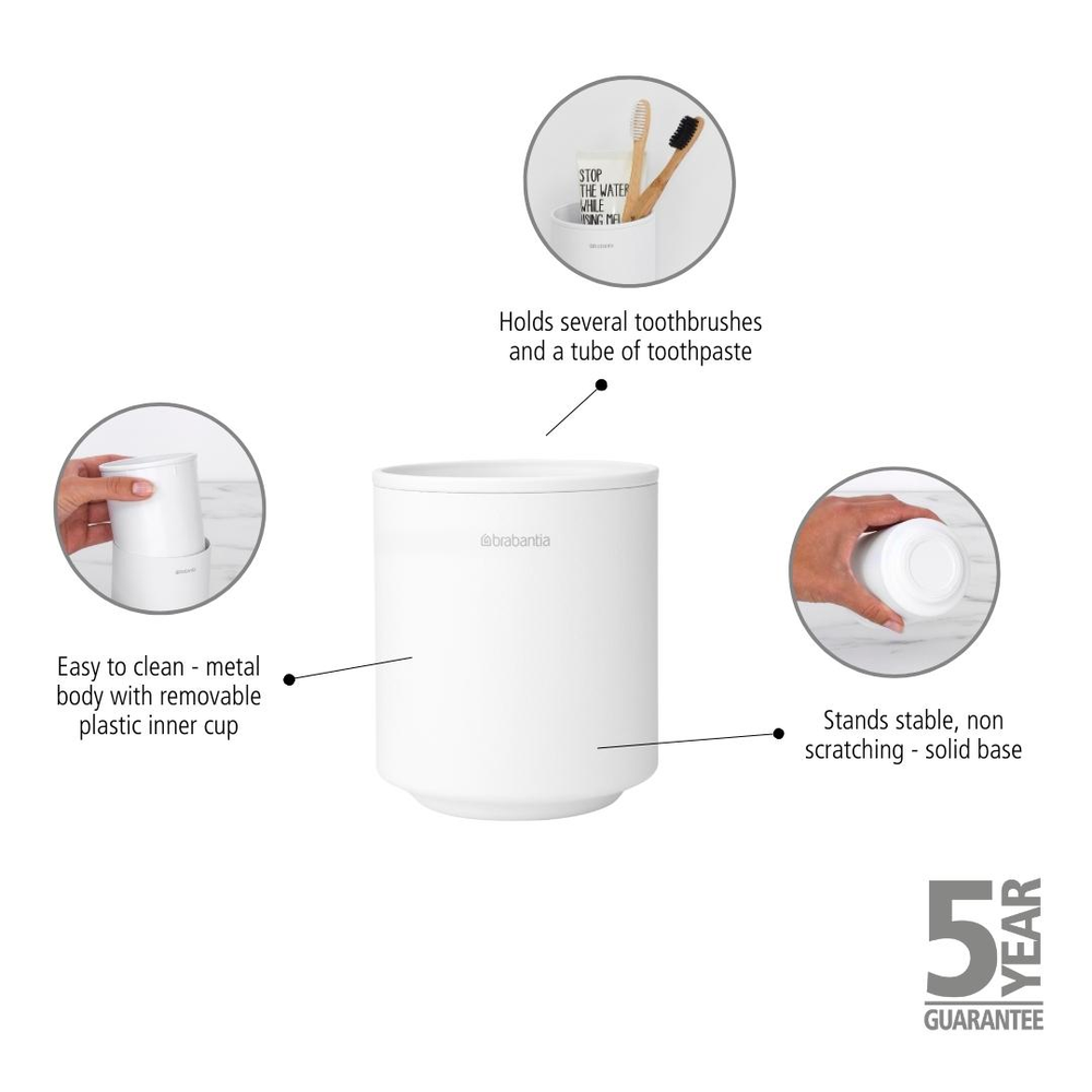 VASO BRABANTIA BAÑO MINDSET WHITE - 6