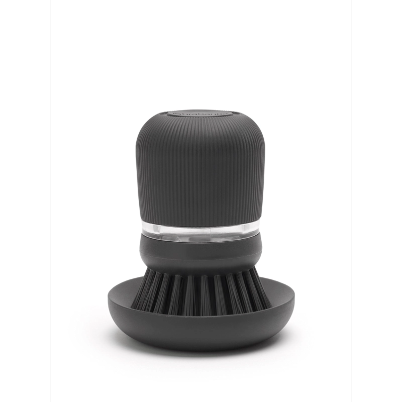 CEPILLO PARA PLATOS CON DISPENSADOR DARK GREY - 1