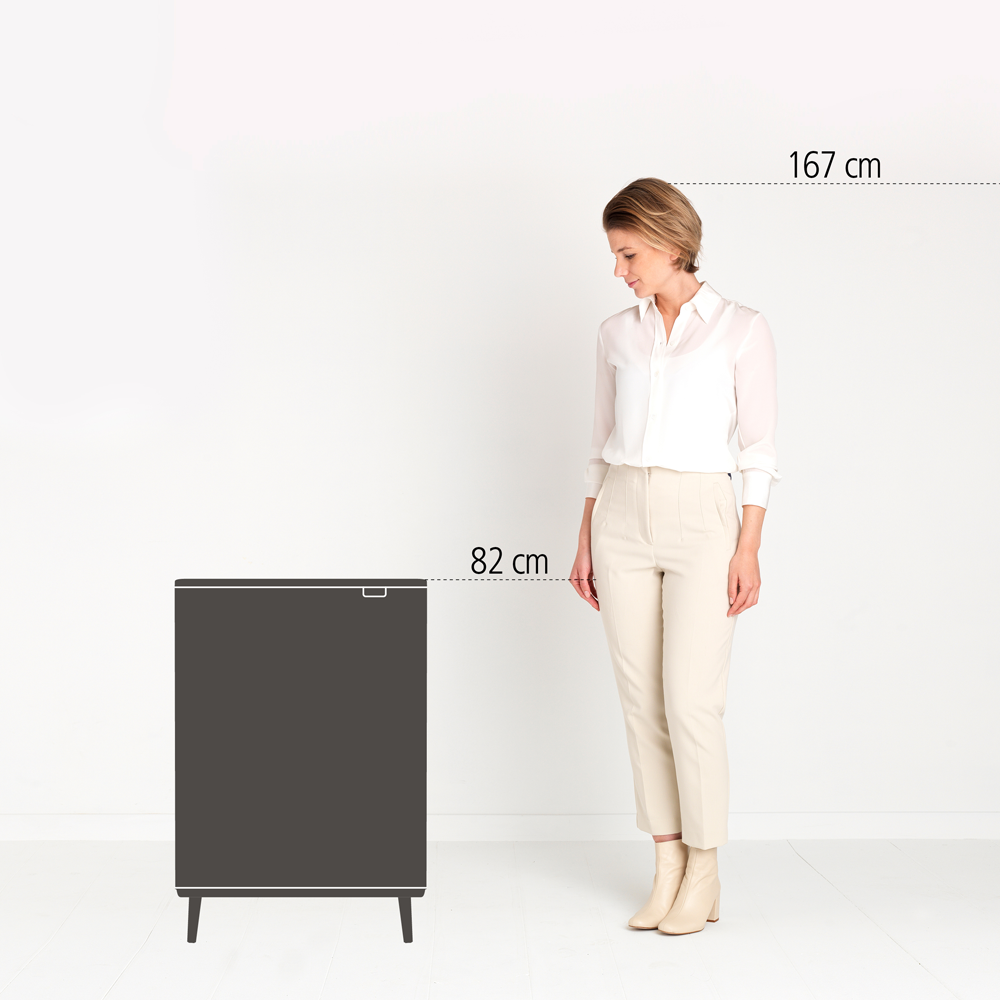 BASURERO BRABANTIA BO TOUCH HI 60 LT MATT STEEL FINGERPRINT PROOF - 6