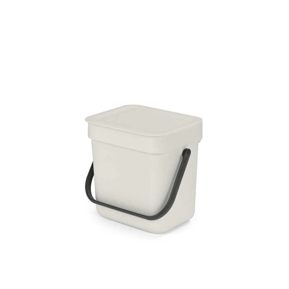 BASURERO BRABANTIA SORT & GO 3 LT LIGHT GREY - 1