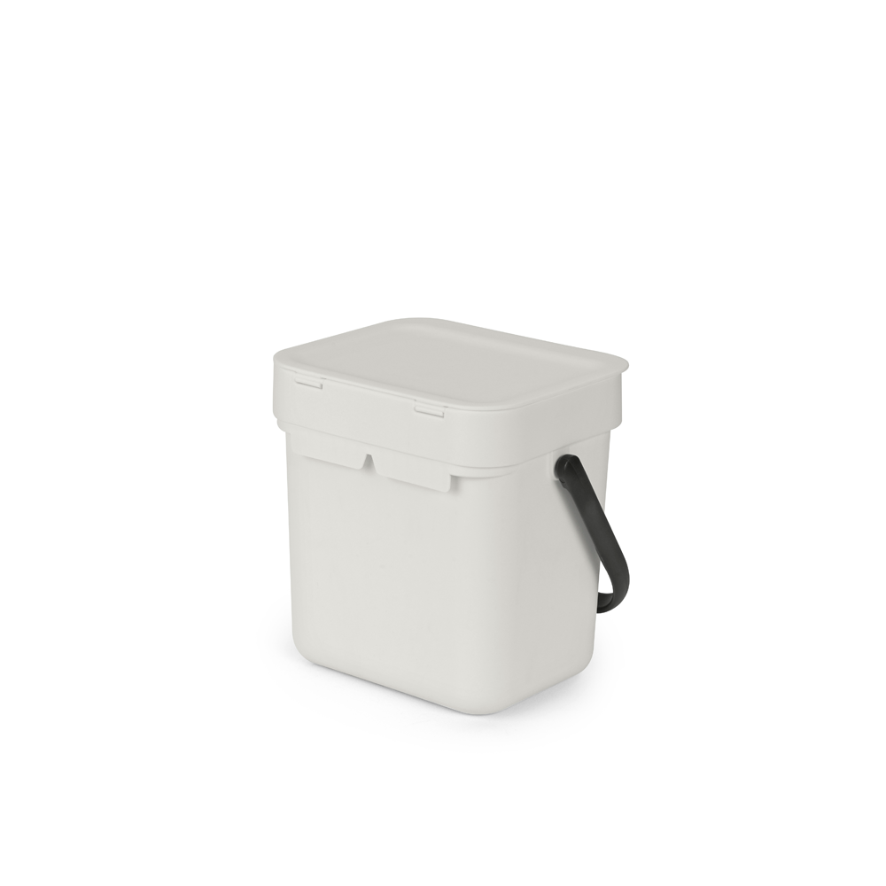 BASURERO BRABANTIA SORT & GO 3 LT LIGHT GREY - 3