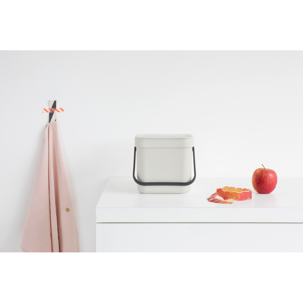 BASURERO BRABANTIA SORT & GO 3 LT LIGHT GREY - 5