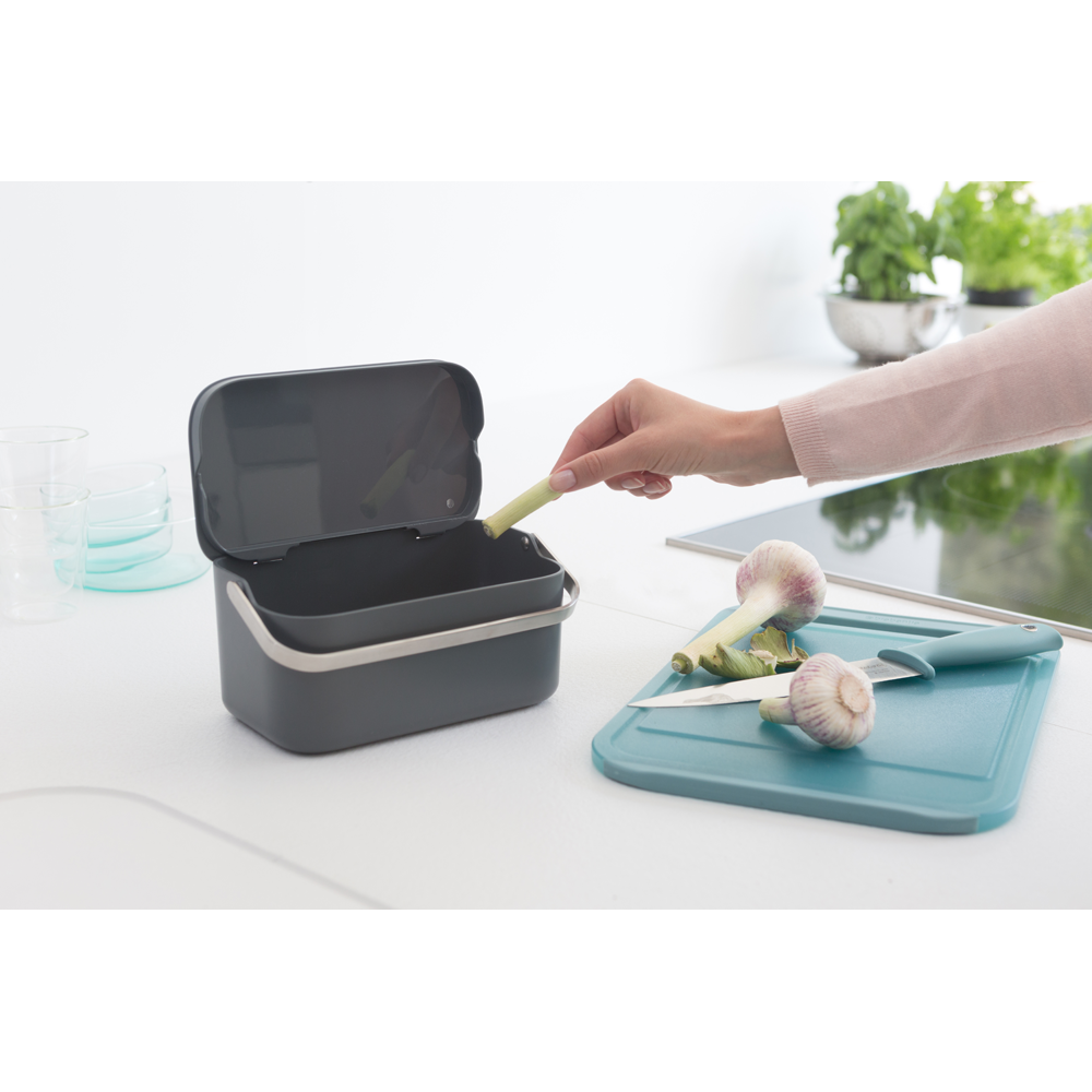 CONTENEDOR BRABANTIA DESPERDICIOS SINKSIDE 1.8 LT DARK GREY - 5