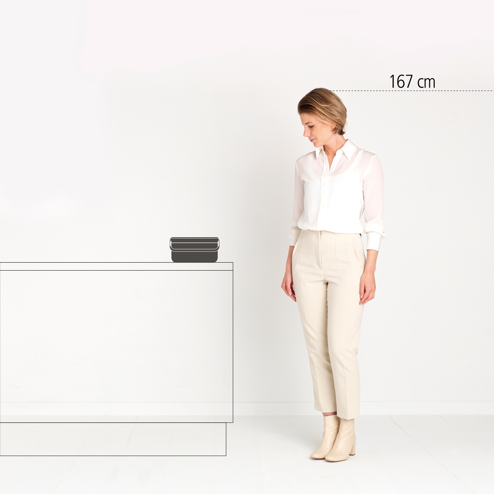 CONTENEDOR BRABANTIA DESPERDICIOS SINKSIDE 1.8 LT DARK GREY - 6