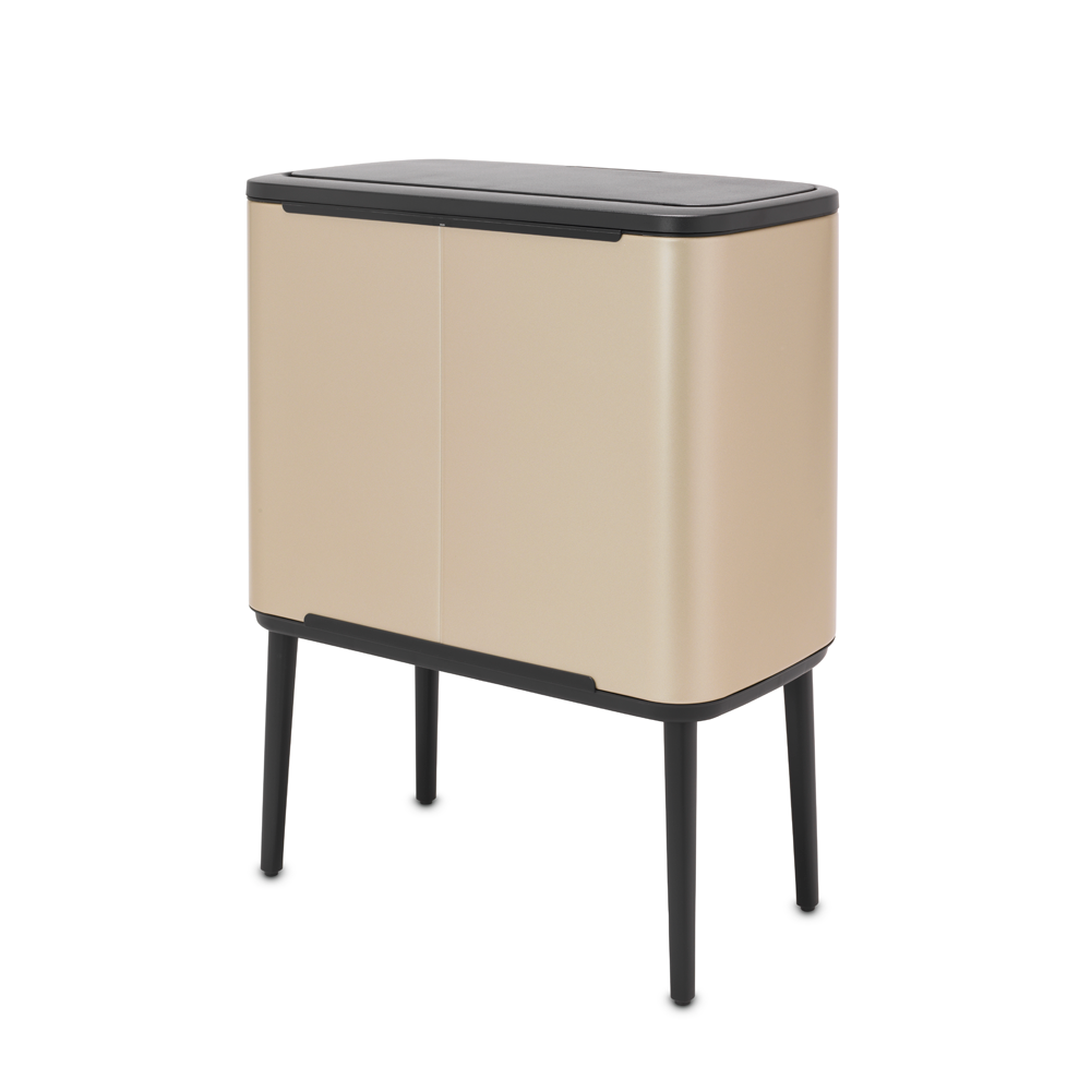 BASURERO BRABANTIA BO TOUCH 11 + 23 LT METALLIC GOLD - 4