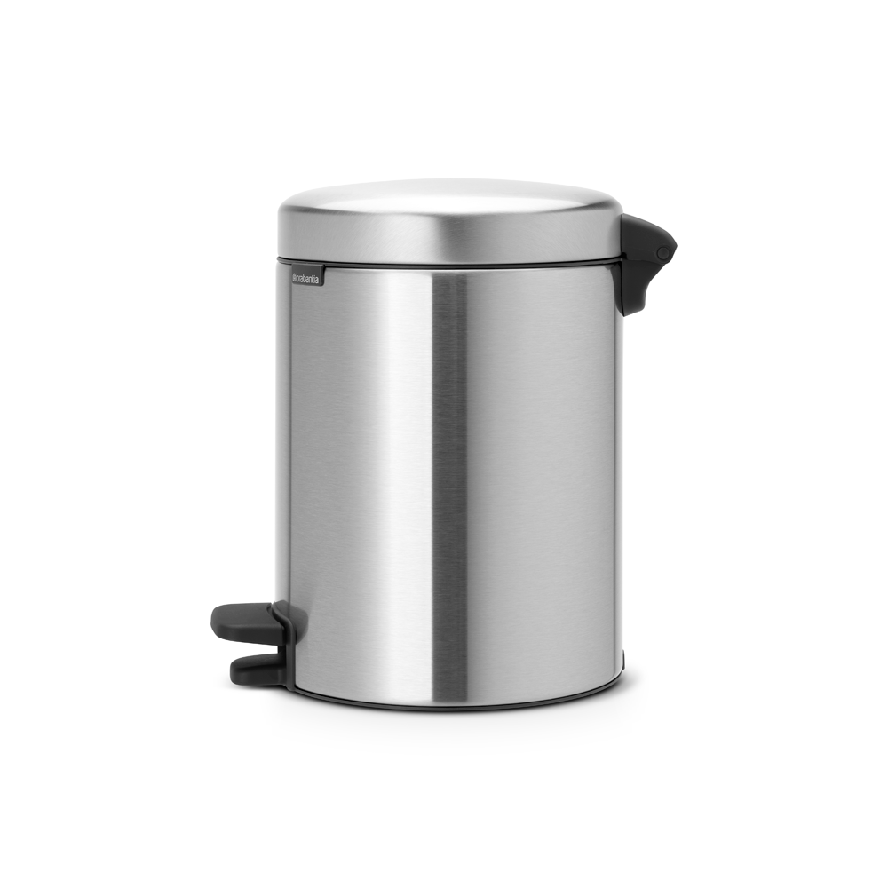 BASURERO BRABANTIA PEDAL NEWICON 5 LT MATT STEEL FINGERPRINT PROOF - 2