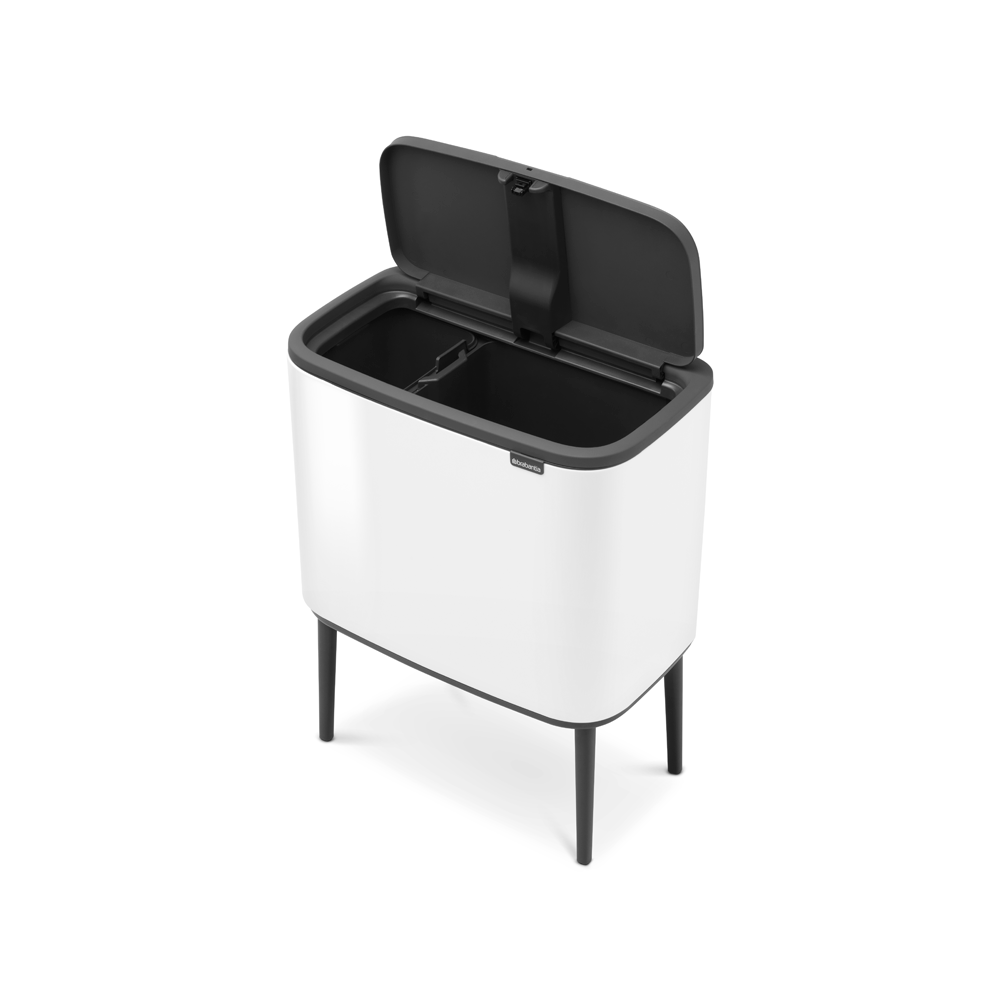 BASURERO BRABANTIA BO TOUCH 11 + 23 LT WHITE - 2