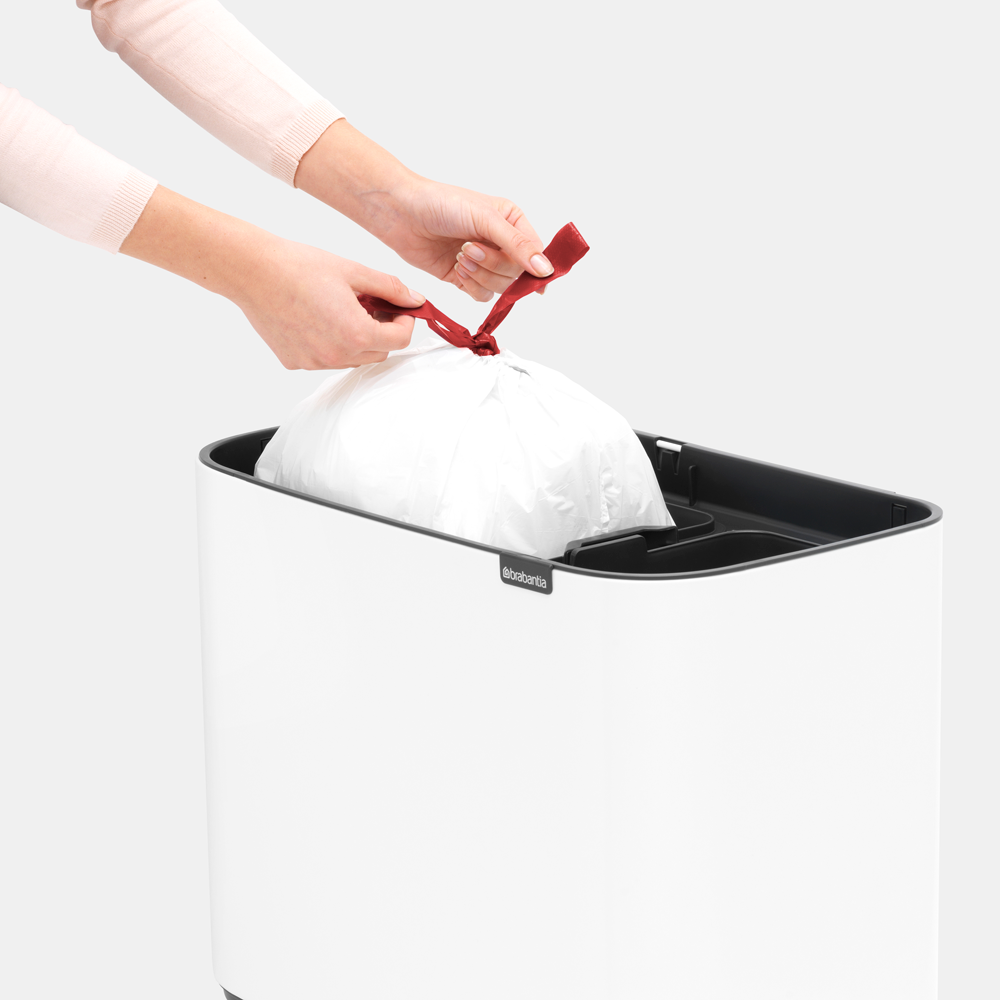 BASURERO BRABANTIA BO TOUCH 11 + 23 LT WHITE - 4