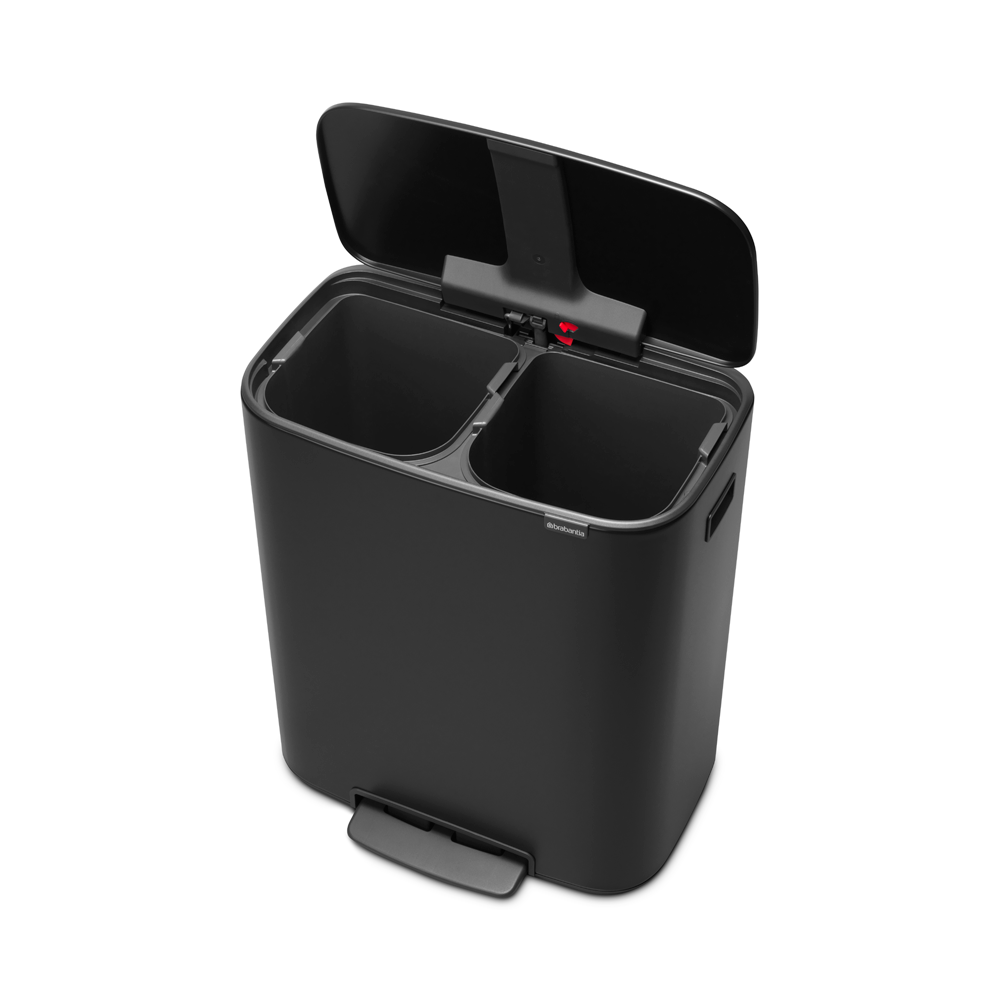 BASURERO BRABANTIA PEDAL BO 2 X 30 LT MATT BLACK - 3