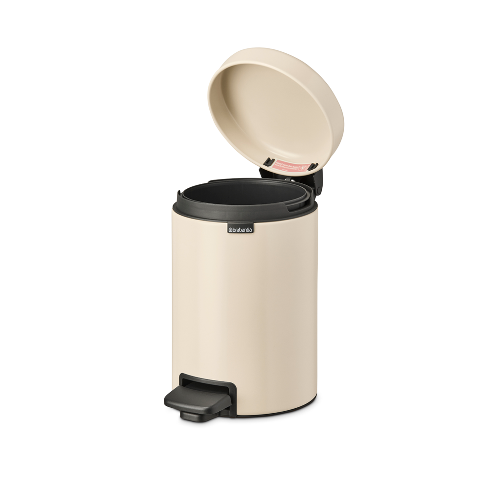 BASURERO PEDAL NEWICON 3 LT SOFT BEIGE - 2