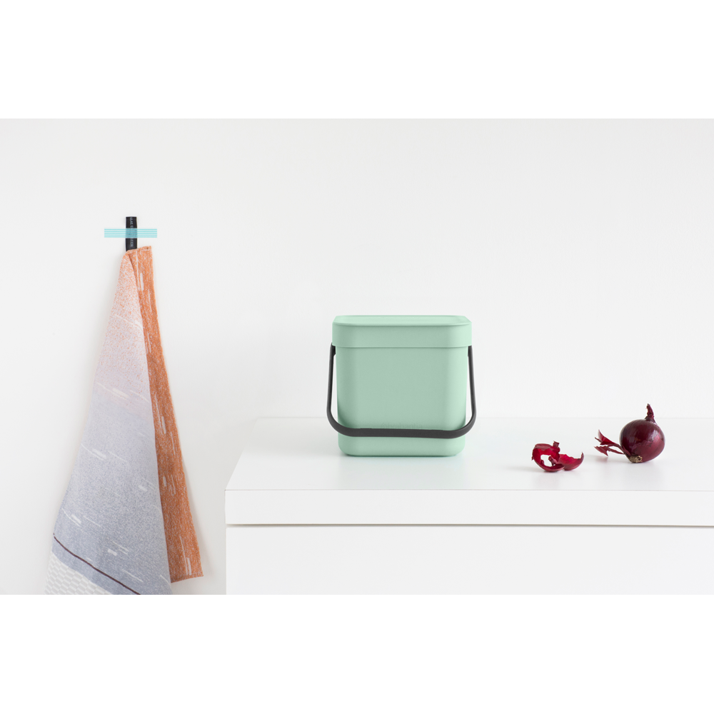 BASURERO BRABANTIA SORT & GO 6 LT JADE GREEN - 5