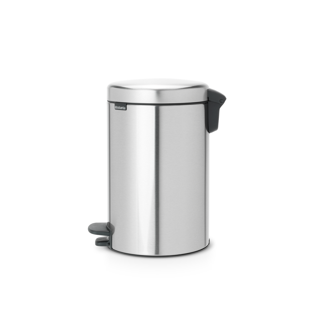 BASURERO BRABANTIA PEDAL NEWICON 12 LT MATT STEEL FINGERPRINT PROOF - 2