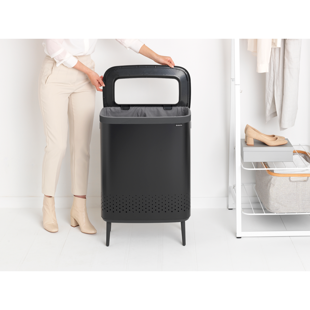 CONTENEDOR BRABANTIA ROPA BO HI 2 X 45 LT MATT BLACK - 5