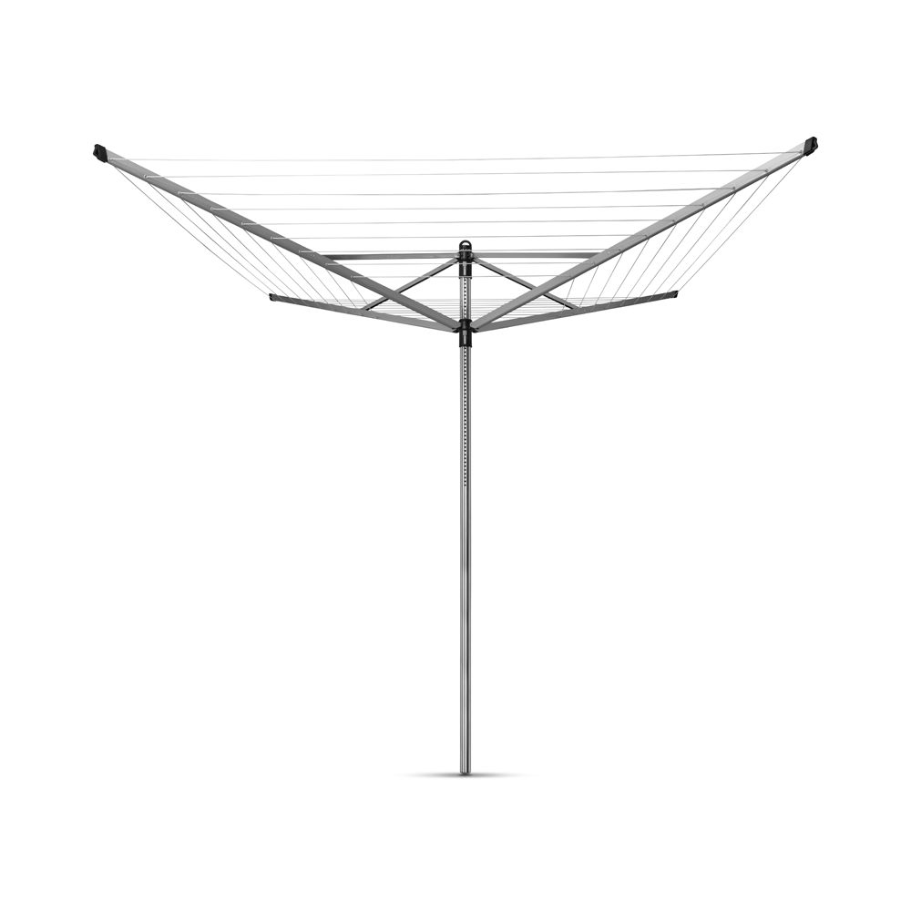 TENDEDERO PARAGUAS ROTATORIO LIFT-O-MATIC 50 MT + SOPORTE JARDÍN + FUNDA METALLIC GREY - 1