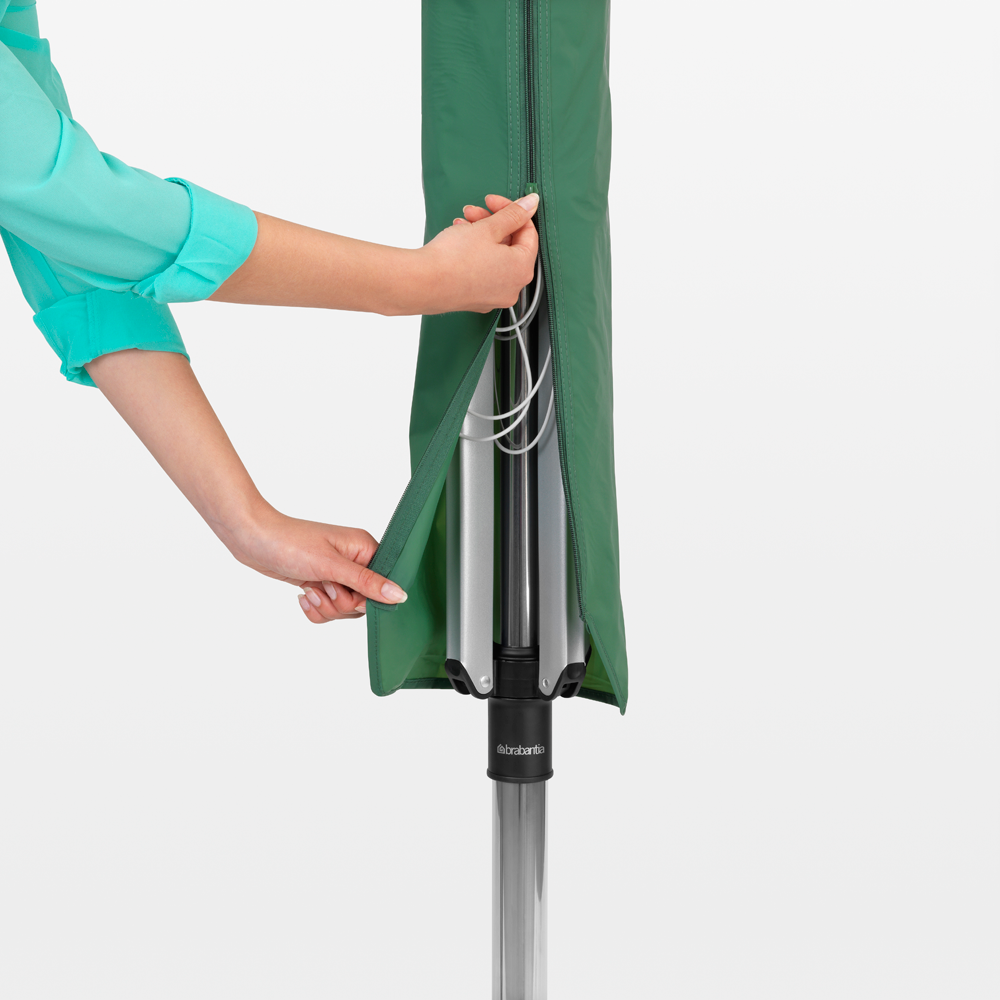 TENDEDERO PARAGUAS ROTATORIO LIFT-O-MATIC 50 MT + SOPORTE JARDÍN + FUNDA METALLIC GREY - 3