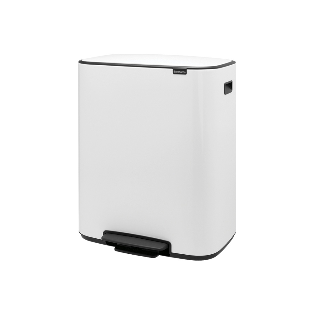 BASURERO BRABANTIA PEDAL BO 2 X 30 LT WHITE - 2