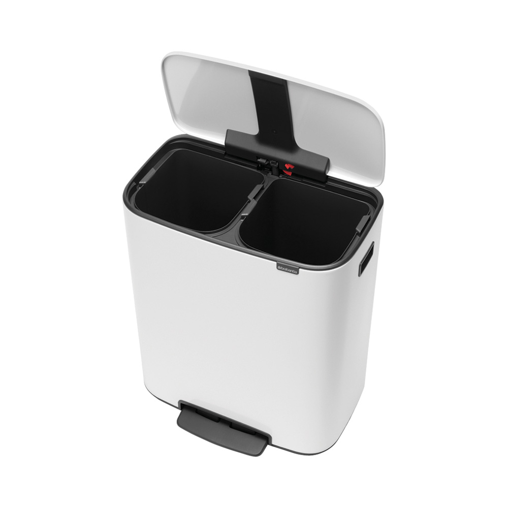 BASURERO BRABANTIA PEDAL BO 2 X 30 LT WHITE - 5