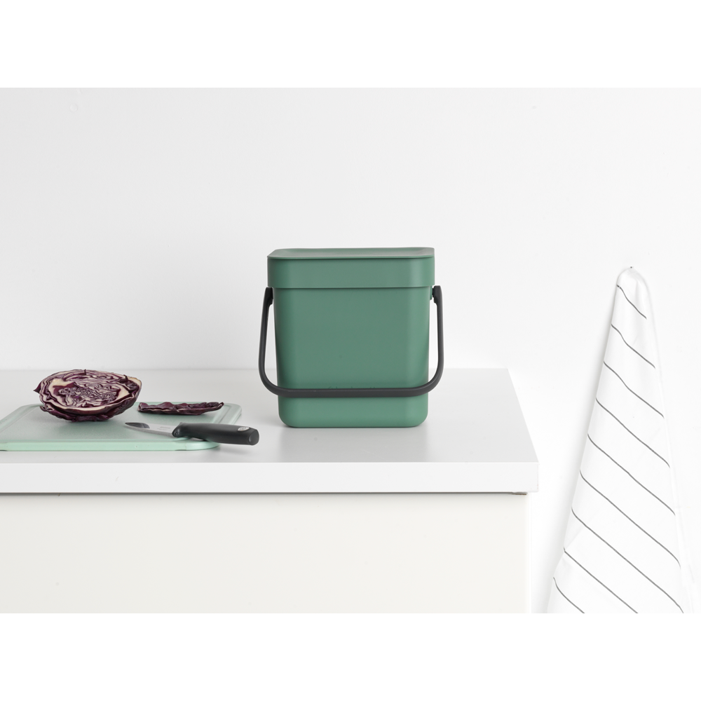BASURERO BRABANTIA SORT & GO 3 LT FIR GREEN - 5