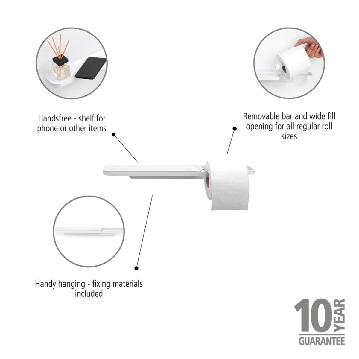PORTARROLLOS BRABANTIA CON ESTANTE MINDSET WHITE - 3