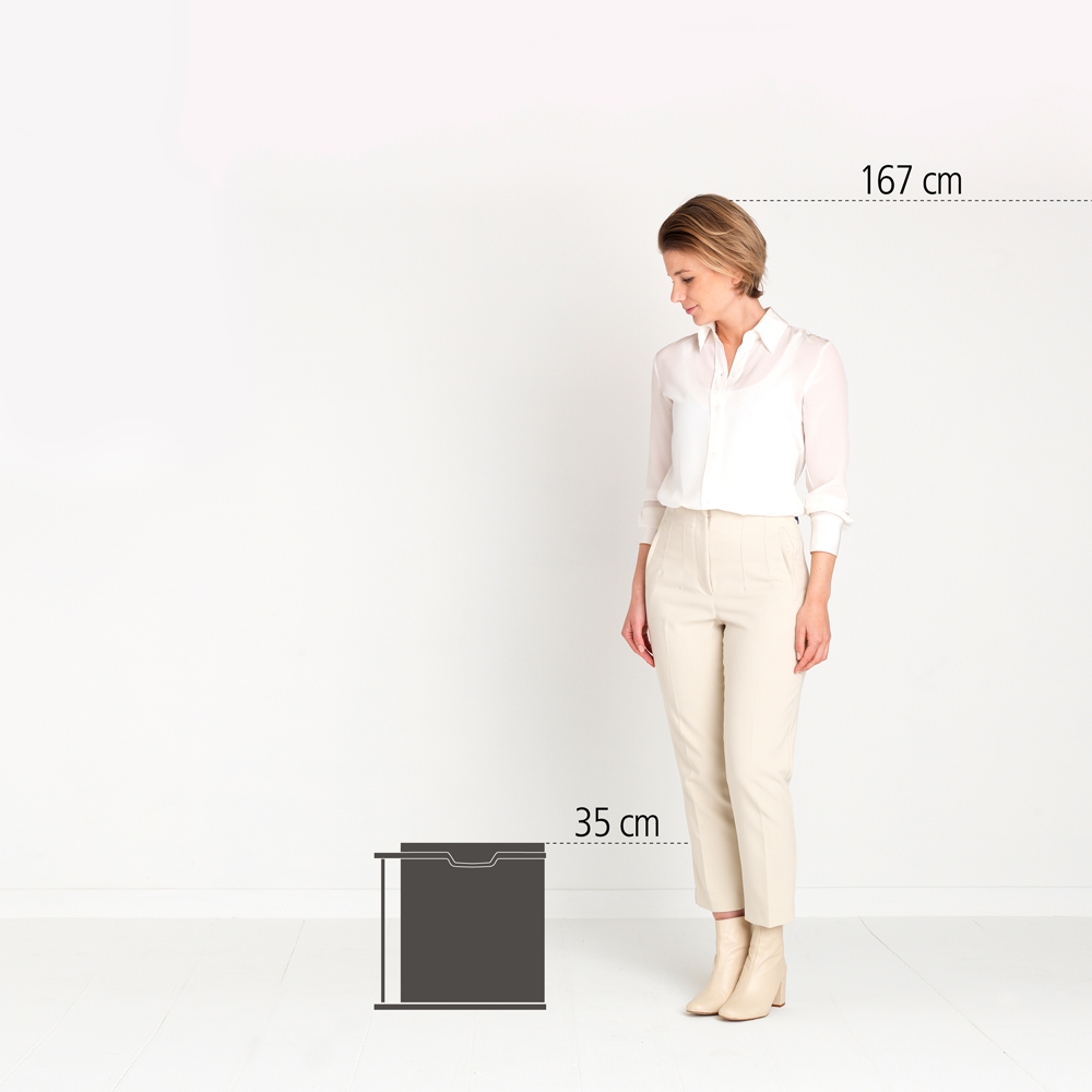 BASURERO BRABANTIA CON SOPORTE PUERTA 15 LT WHITE - 6