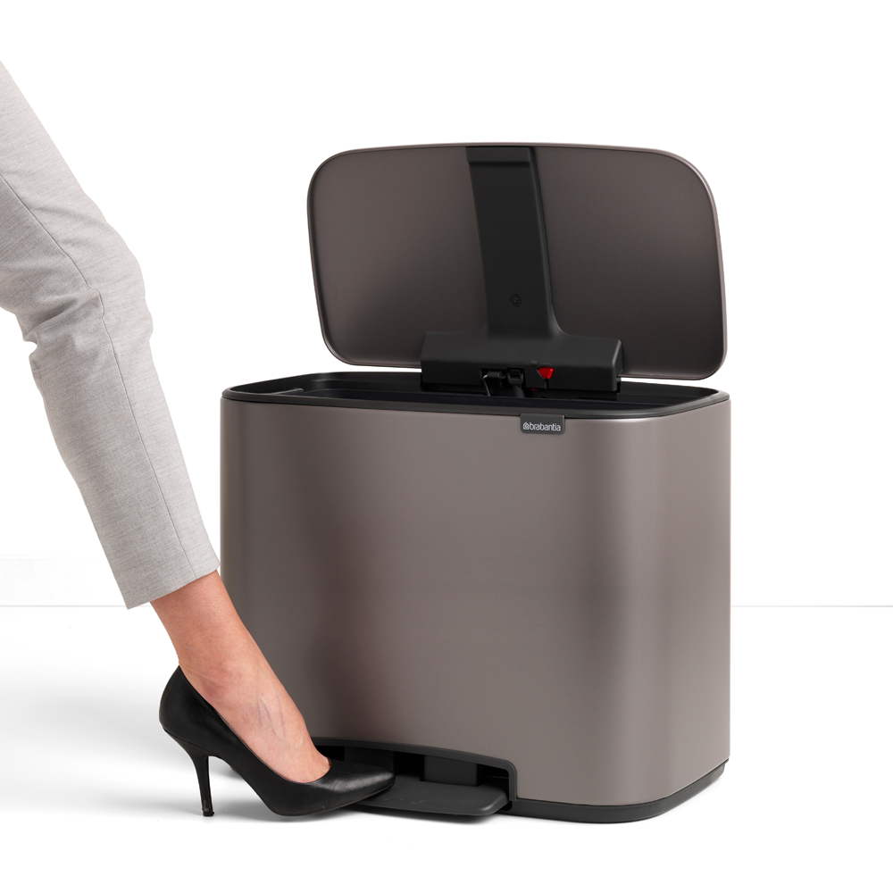 BASURERO BRABANTIA PEDAL BO 11 + 23 LT PLATINUM - 4