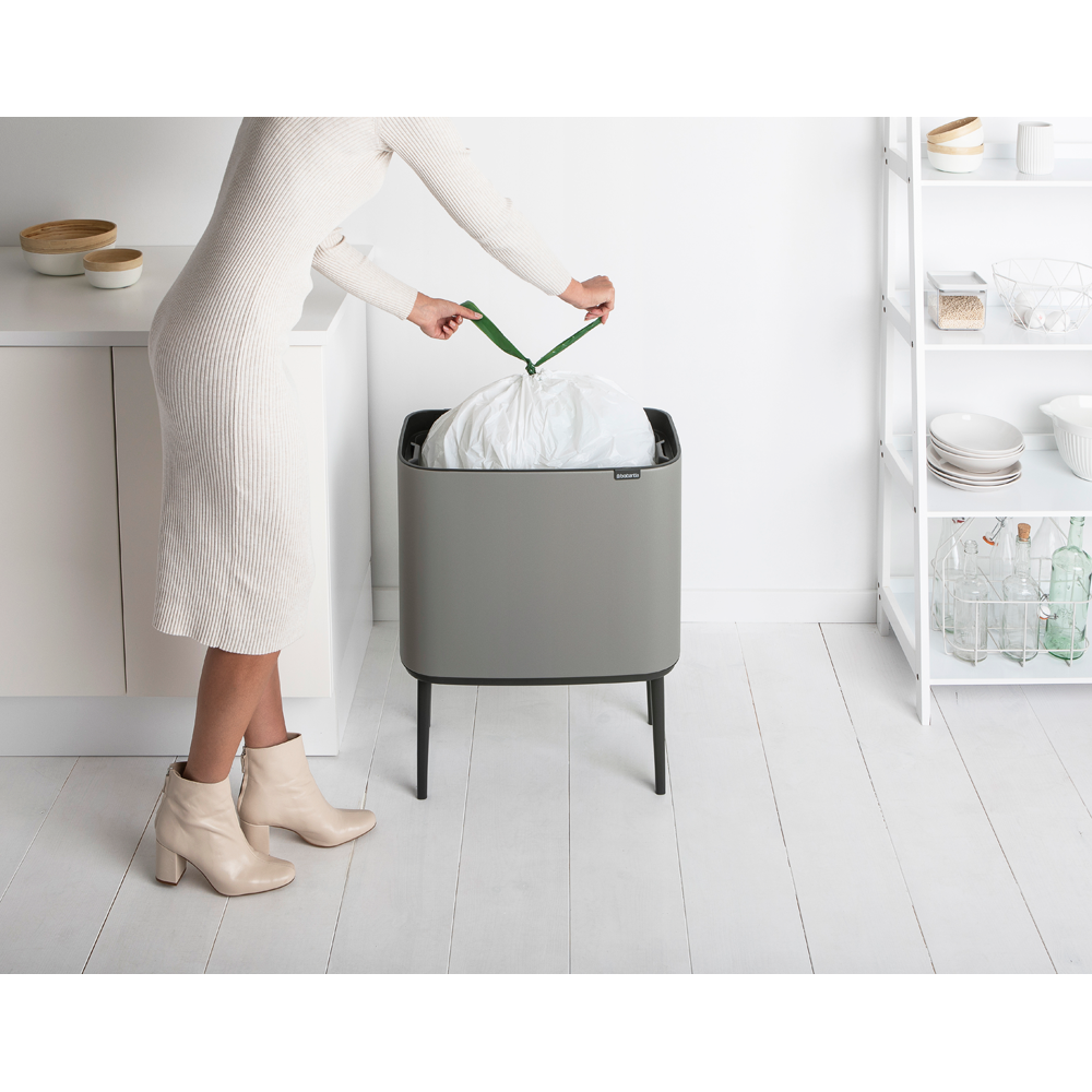 BASURERO BRABANTIA BO TOUCH 36 LT MINERAL CONCRETE GREY - 5