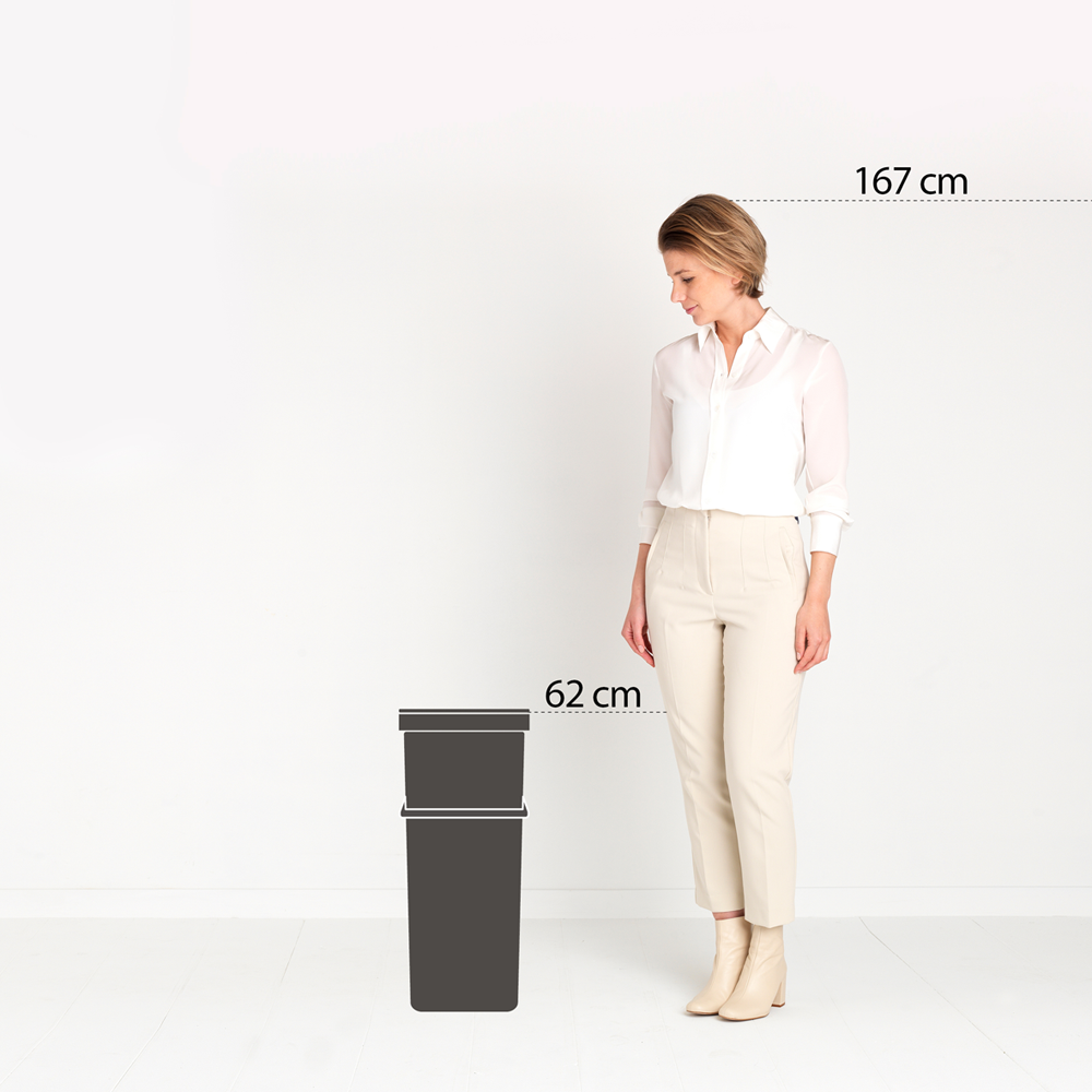 BASURERO BRABANTIA RECICLAJE SORT & GO 40 LT FIR GREEN - 6