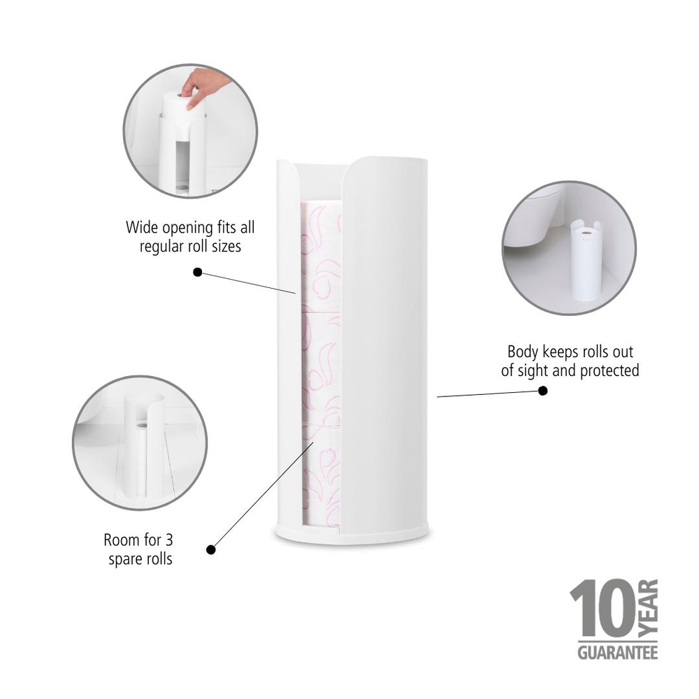 DISPENSADOR BRABANTIA ROLLOS PAPEL RENEW WHITE - 6