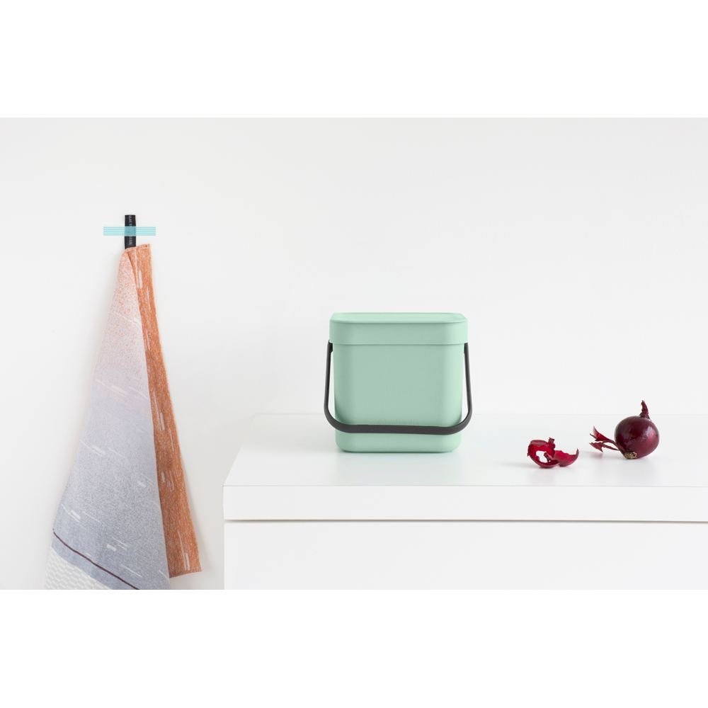 BASURERO BRABANTIA SORT & GO 3 LT JADE GREEN - 4