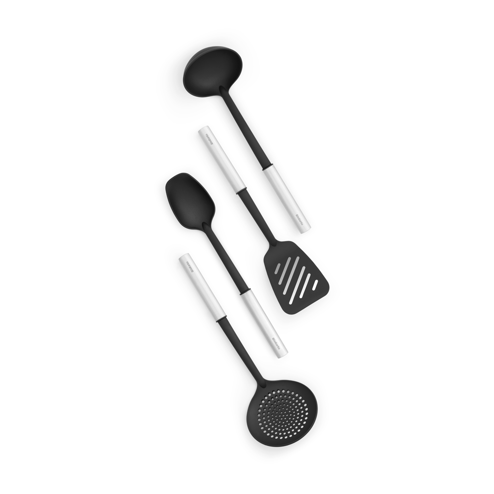 SET BRABANTIA UTENSILIOS COCINA ANTIADHERENTES MATT STEEL - 1