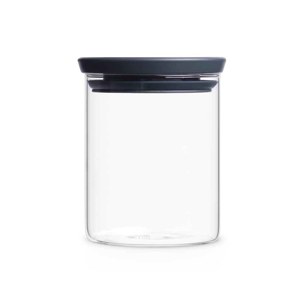 CONTENEDOR BRABANTIA VIDRIO APILABLE 0.6 LT DARK GREY - 1
