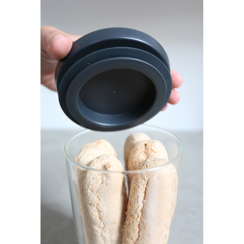 CONTENEDOR BRABANTIA VIDRIO APILABLE 0.6 LT DARK GREY - 4