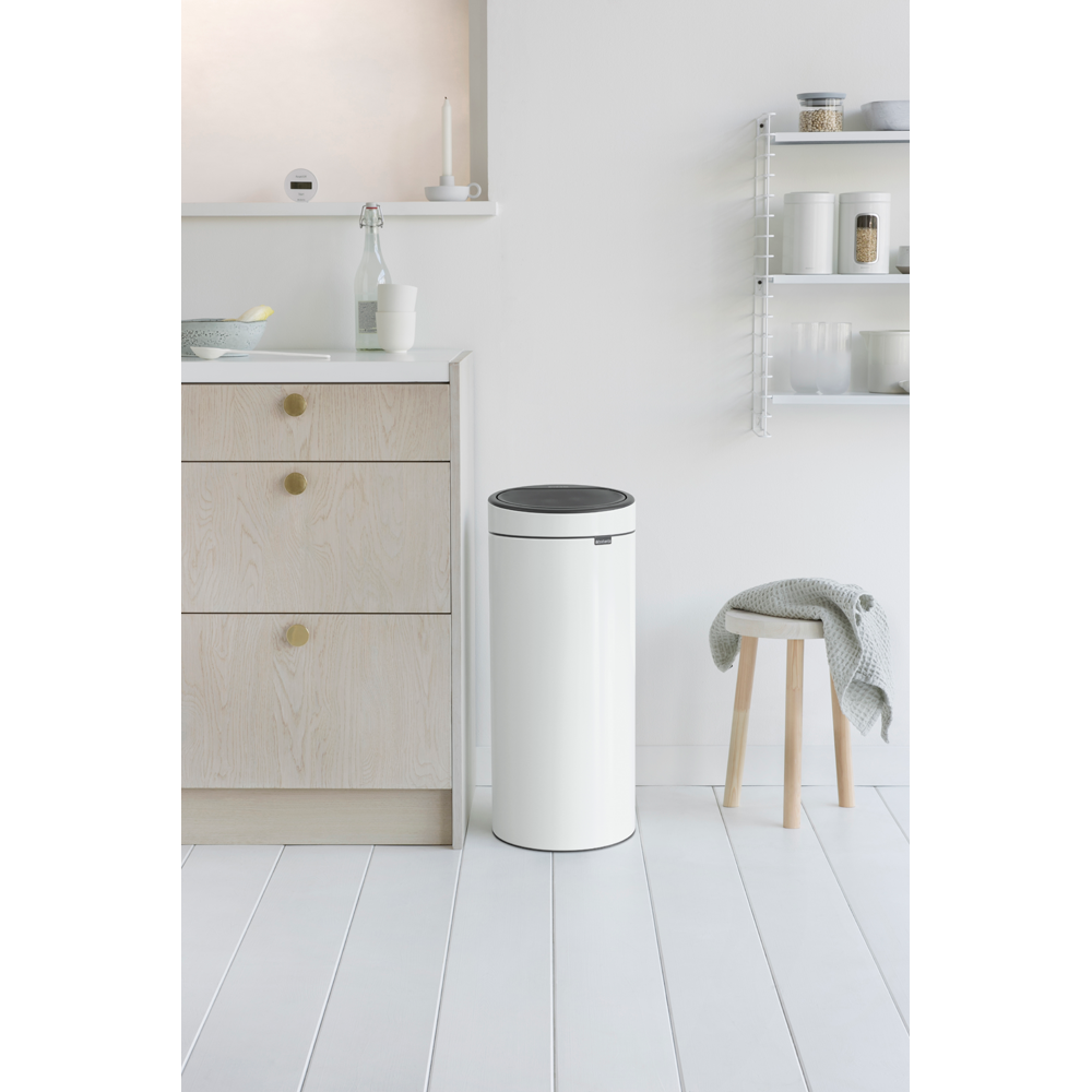 BASURERO BRABANTIA TOUCH NEW 30 LT WHITE - 4
